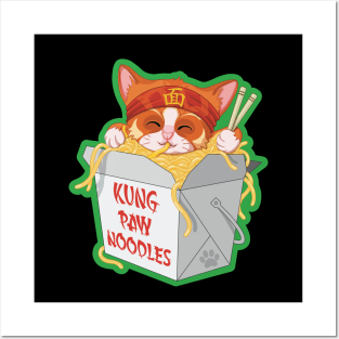 kung Paw Noodles Cat Posters and Art